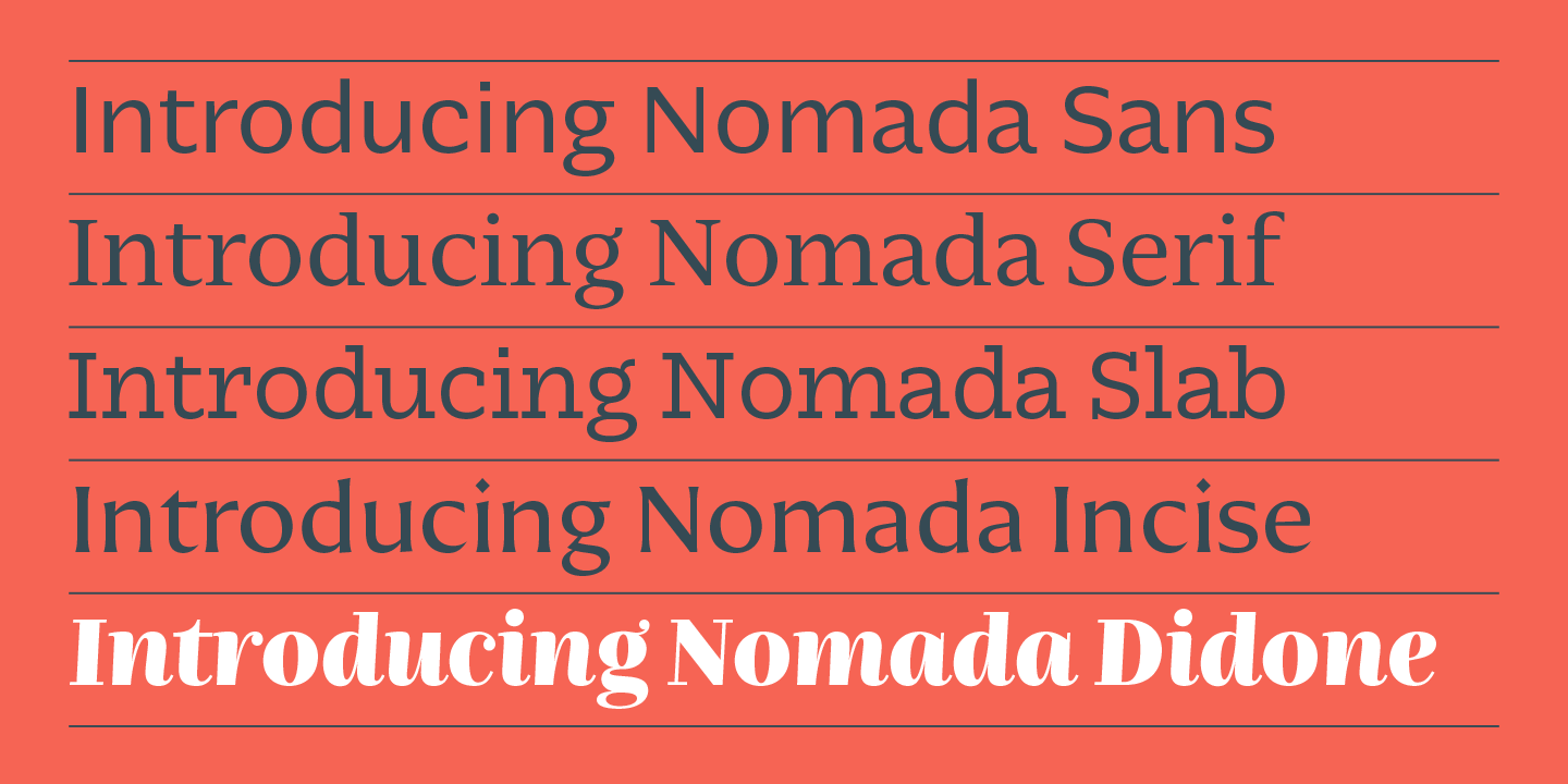 Beispiel einer Nomada Didone-Schriftart #5